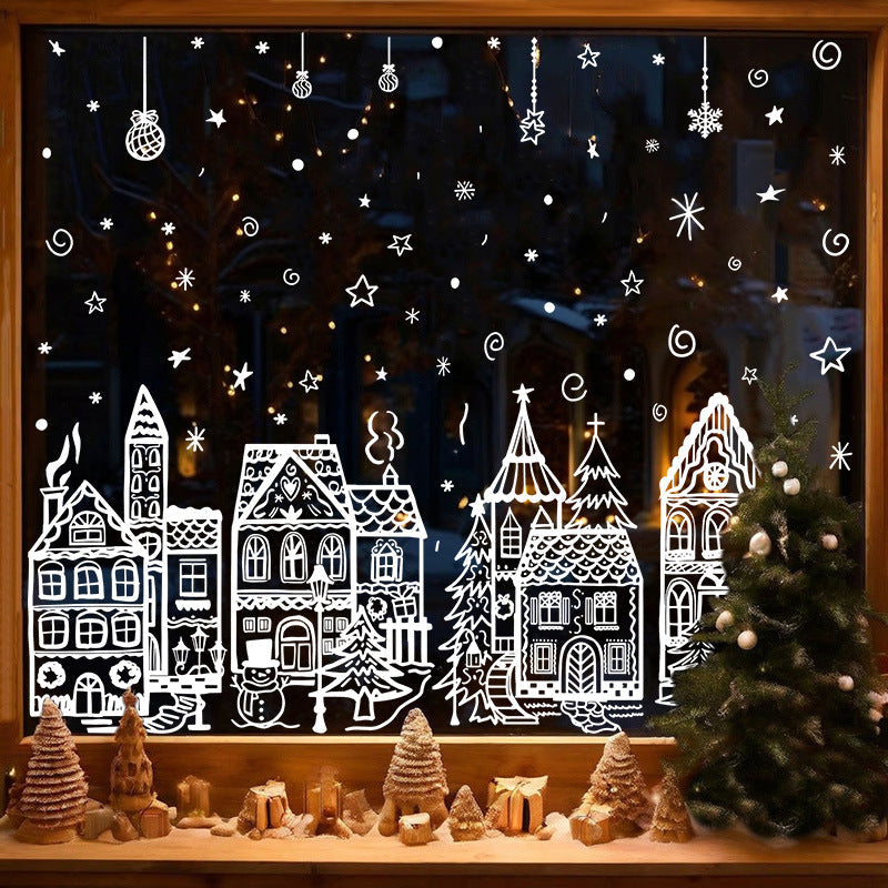 🎅Ready for Christmas!🎁🎄Christmas Village Window Sticker Set