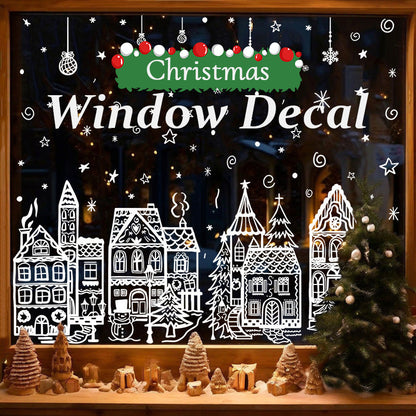 🎅Ready for Christmas!🎁🎄Christmas Village Window Sticker Set