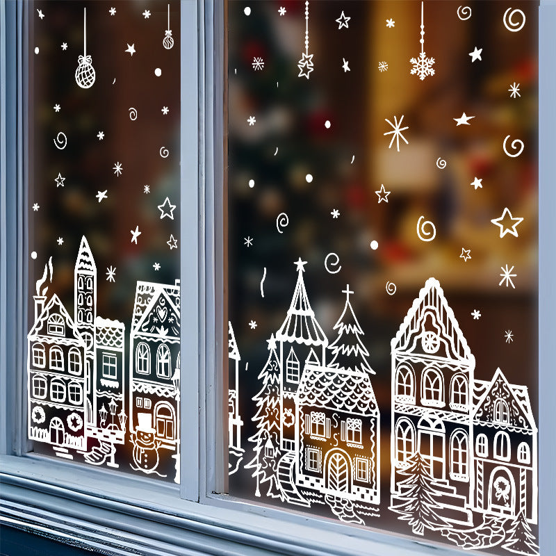🎅Ready for Christmas!🎁🎄Christmas Village Window Sticker Set