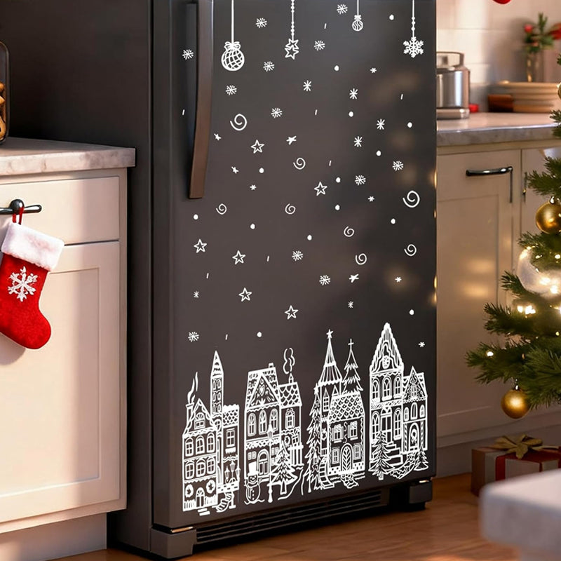 🎅Ready for Christmas!🎁🎄Christmas Village Window Sticker Set