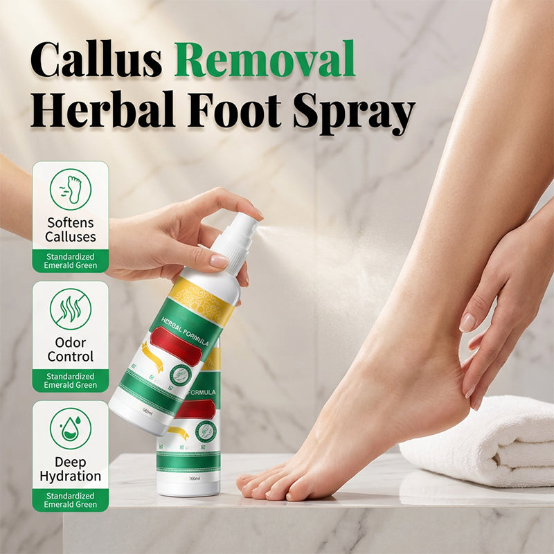 🦶Refreshing Herbal Foot Care Spray – Callus Removal Foot Spray, Softens Hard Skin, Odor Control & Deep Hydration for Dry Rough Feet
