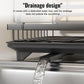 🍽️ 2-Tier Dish Drying Rack with Drainboard: Large Capacity, 360° Rotating Spout, Sturdy Carbon Steel, Space-Saving Design