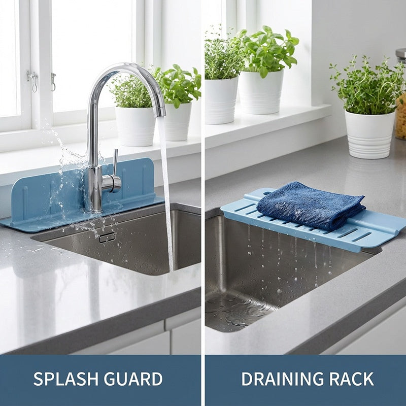 Foldable Sink Splatter Guard with Suction Cups