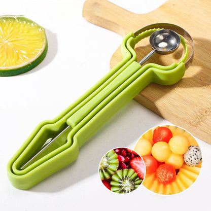 🐕2026 HOT SALE🥳🛡️3-in-1 Stainless Steel Melon Baller Scoop Tool Kit