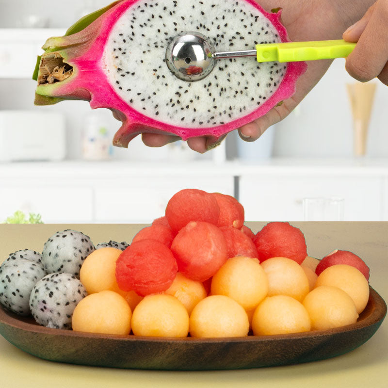 🐕2026 HOT SALE🥳🛡️3-in-1 Stainless Steel Melon Baller Scoop Tool Kit