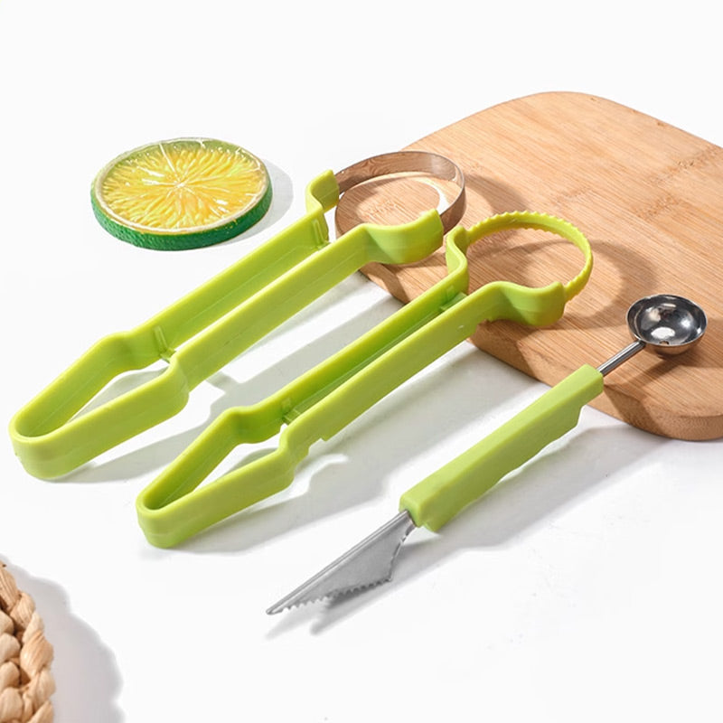 🐕2026 HOT SALE🥳🛡️3-in-1 Stainless Steel Melon Baller Scoop Tool Kit