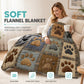 🐾🛋️Ultra-Soft Flannel Throw Blanket | Cute Patchwork Style🧶