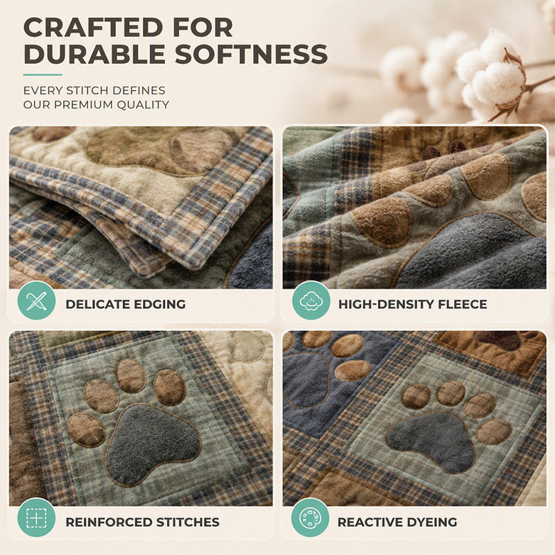 🐾🛋️Ultra-Soft Flannel Throw Blanket | Cute Patchwork Style🧶
