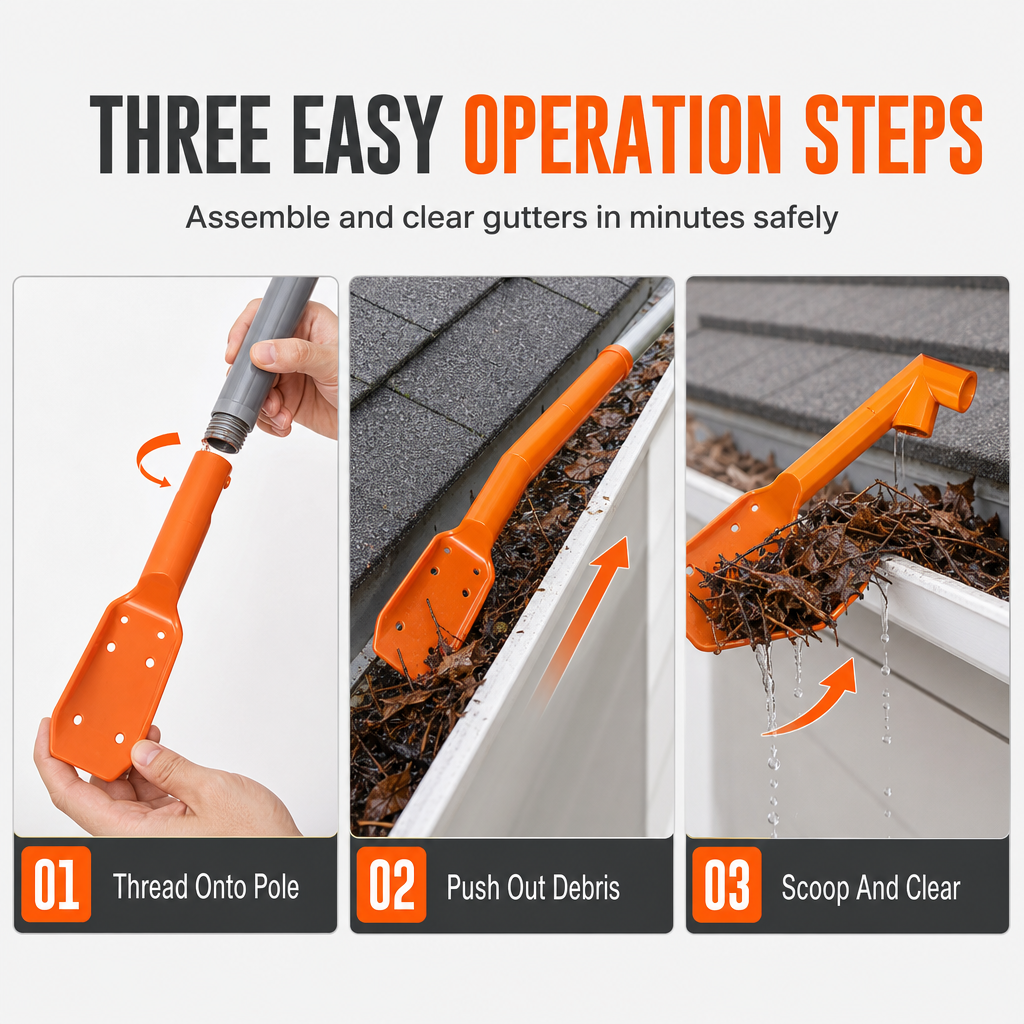 🔧 LIMITED‑TIME 65% OFF! ✨ No-Climb Gutter Cleaning Tool