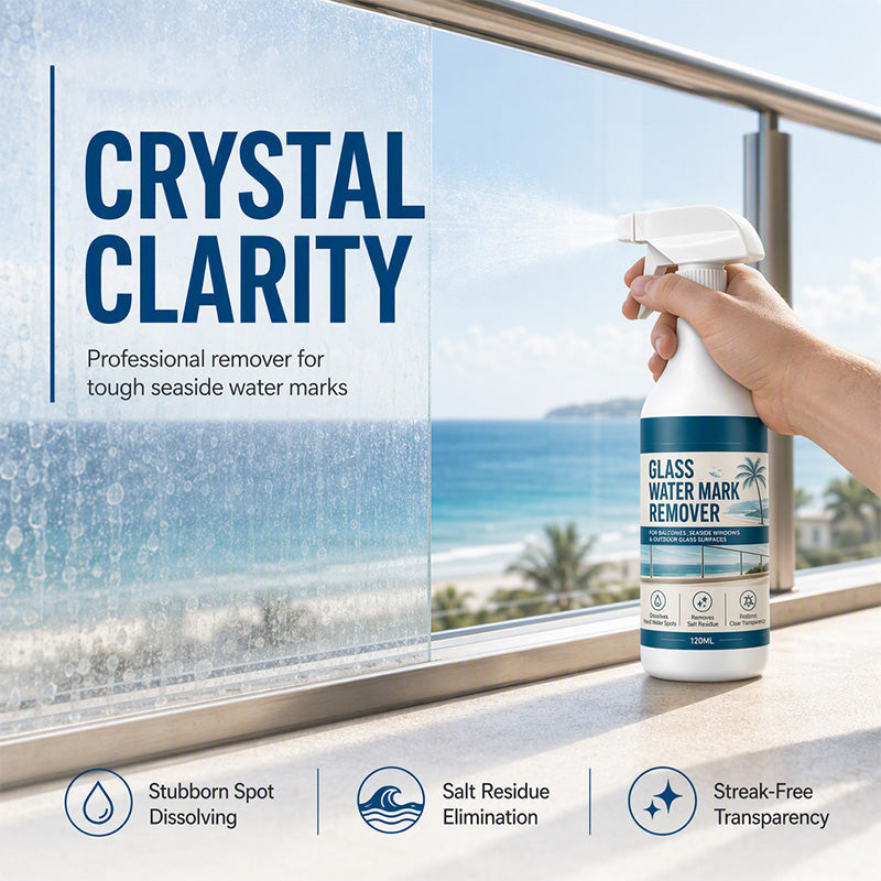 🥳2026 HOT SALE🥳💞50K+ SOLD! Glass Water Mark Remover – tackles stubborn hard water spots & mineral deposits. Easy spray for windows & patios. Restores clarity! ✨✅