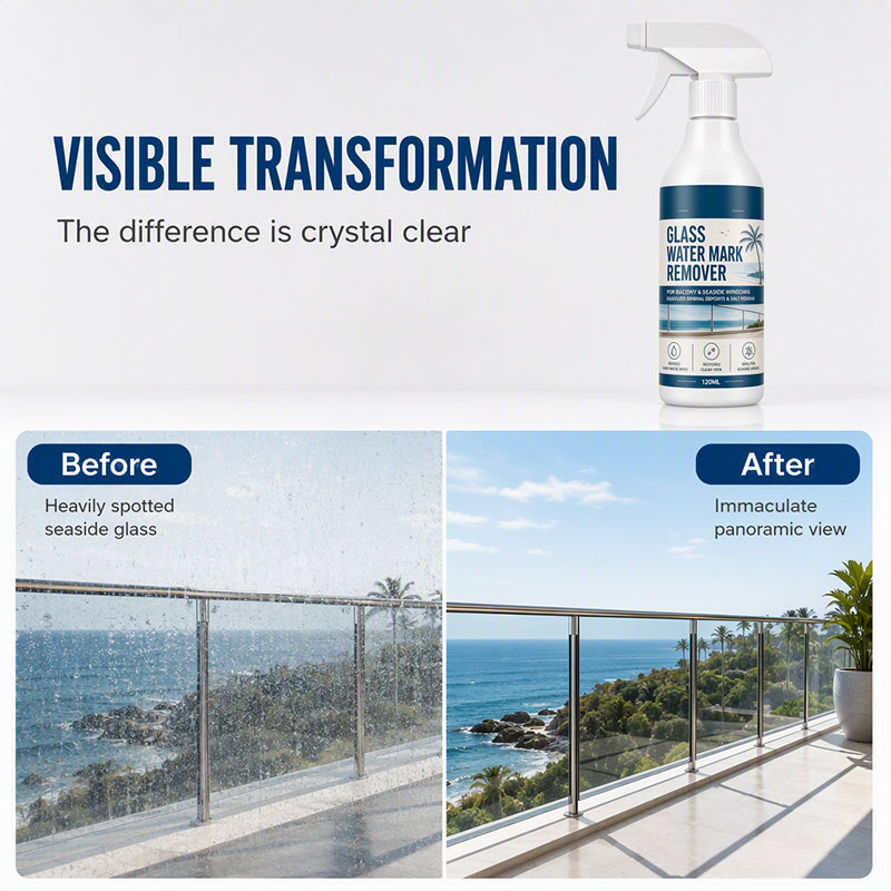🥳2026 HOT SALE🥳💞50K+ SOLD! Glass Water Mark Remover – tackles stubborn hard water spots & mineral deposits. Easy spray for windows & patios. Restores clarity! ✨✅