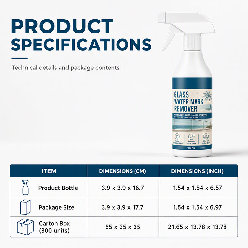 🥳2026 HOT SALE🥳💞50K+ SOLD! Glass Water Mark Remover – tackles stubborn hard water spots & mineral deposits. Easy spray for windows & patios. Restores clarity! ✨✅