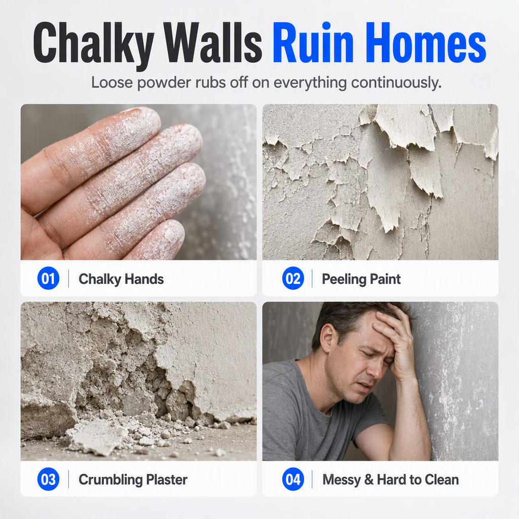 🥳 Hot Seller 🥳💞 Over 10,000 sold! Wall Repair Solution—prevents chalking, provides deep adhesion, and is waterproof. Makes your walls stronger