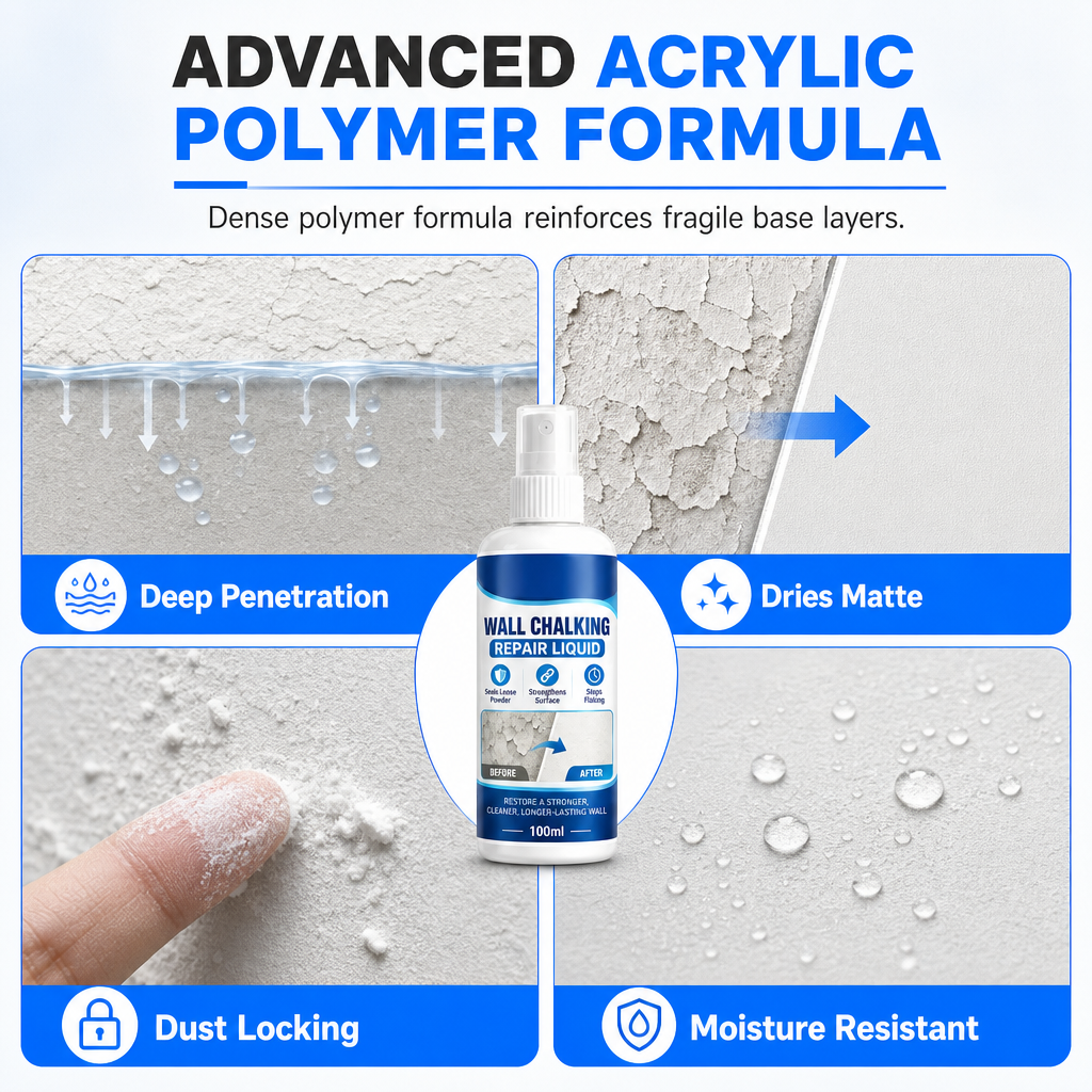 🥳 Hot Seller 🥳💞 Over 10,000 sold! Wall Repair Solution—prevents chalking, provides deep adhesion, and is waterproof. Makes your walls stronger