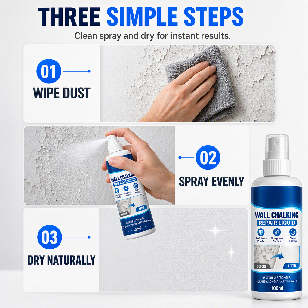 🥳 Hot Seller 🥳💞 Over 10,000 sold! Wall Repair Solution—prevents chalking, provides deep adhesion, and is waterproof. Makes your walls stronger