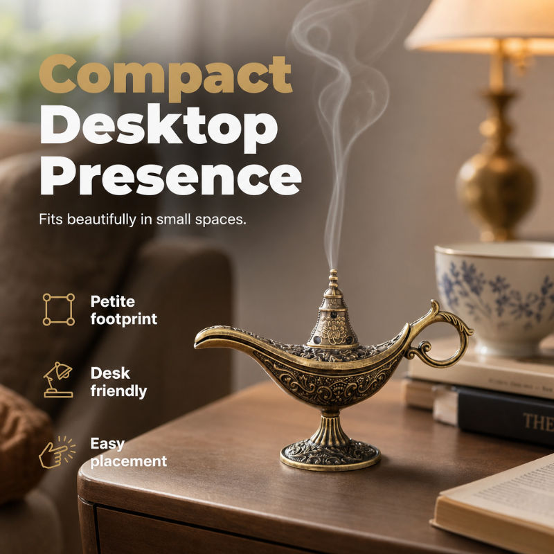 🔥 BUY 1 GET 1 FREE!! 🪔 Retro Aladdin Magic Lamp Incense Burner – Vintage Alloy Aroma Diffuser ✨
