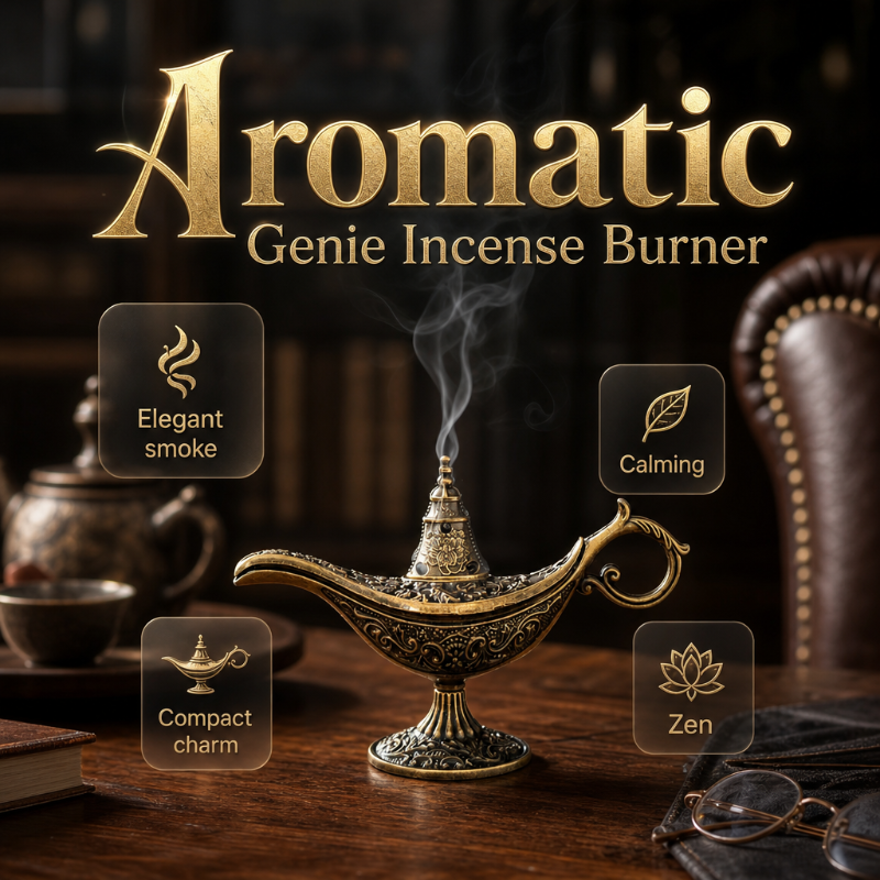 🔥 BUY 1 GET 1 FREE!! 🪔 Retro Aladdin Magic Lamp Incense Burner – Vintage Alloy Aroma Diffuser ✨