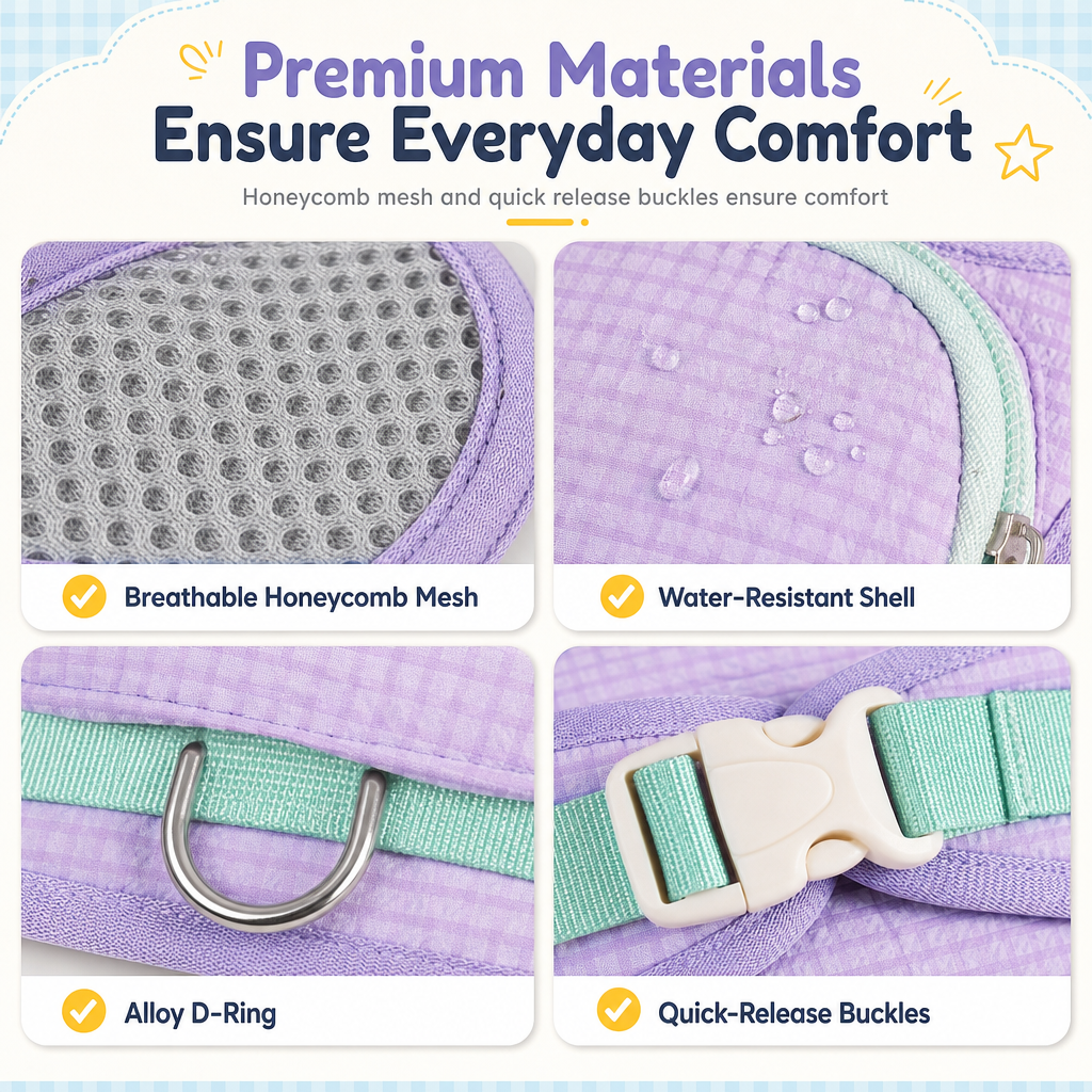 Vest Style Pet Backpack Harness