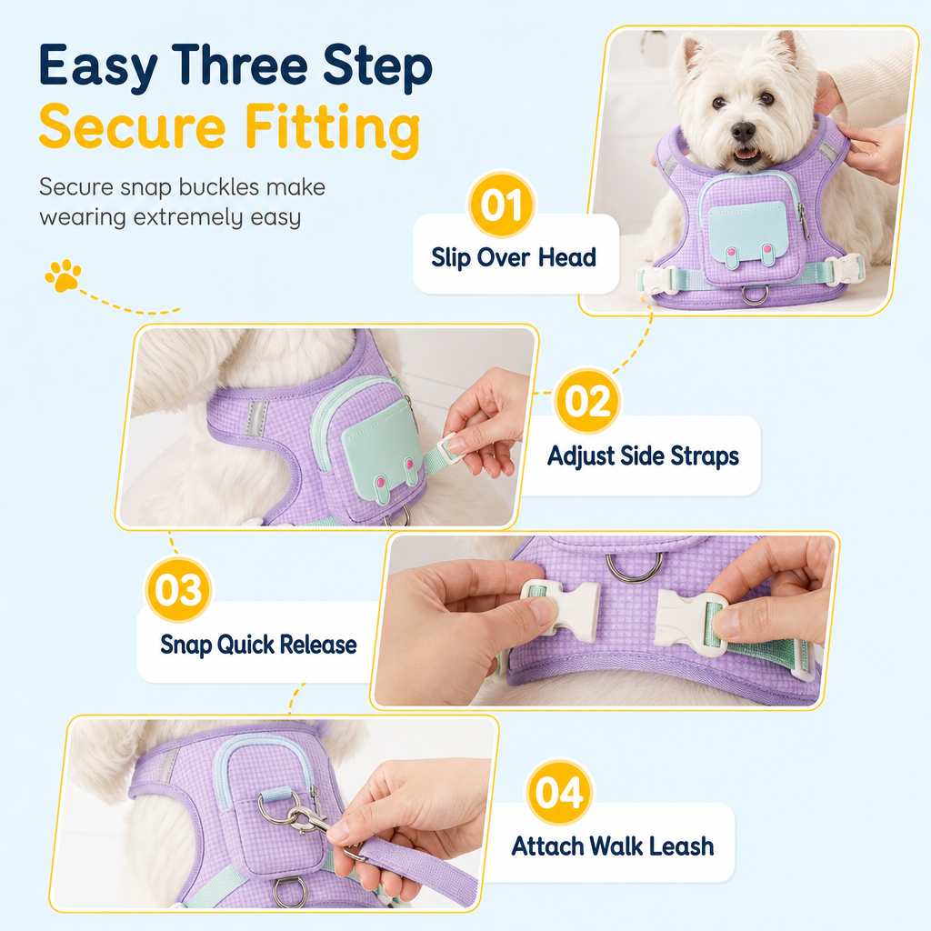 Vest Style Pet Backpack Harness