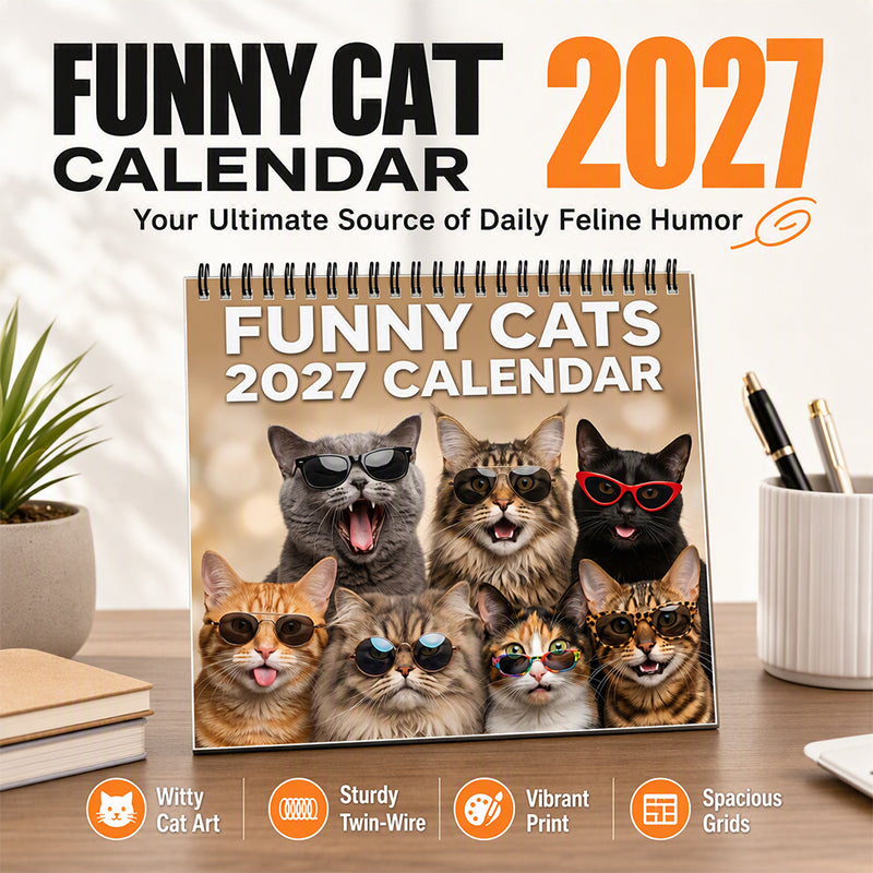 AD 2027 Funny animals Wall Calendar【Buy More Save More】