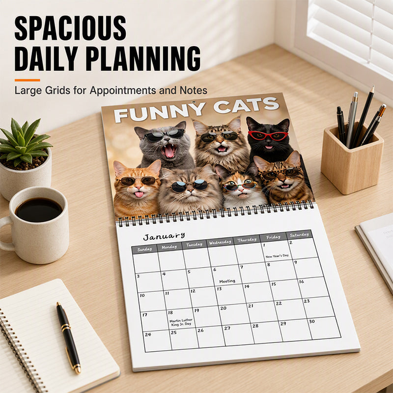 AD 2027 Funny animals Wall Calendar【Buy More Save More】