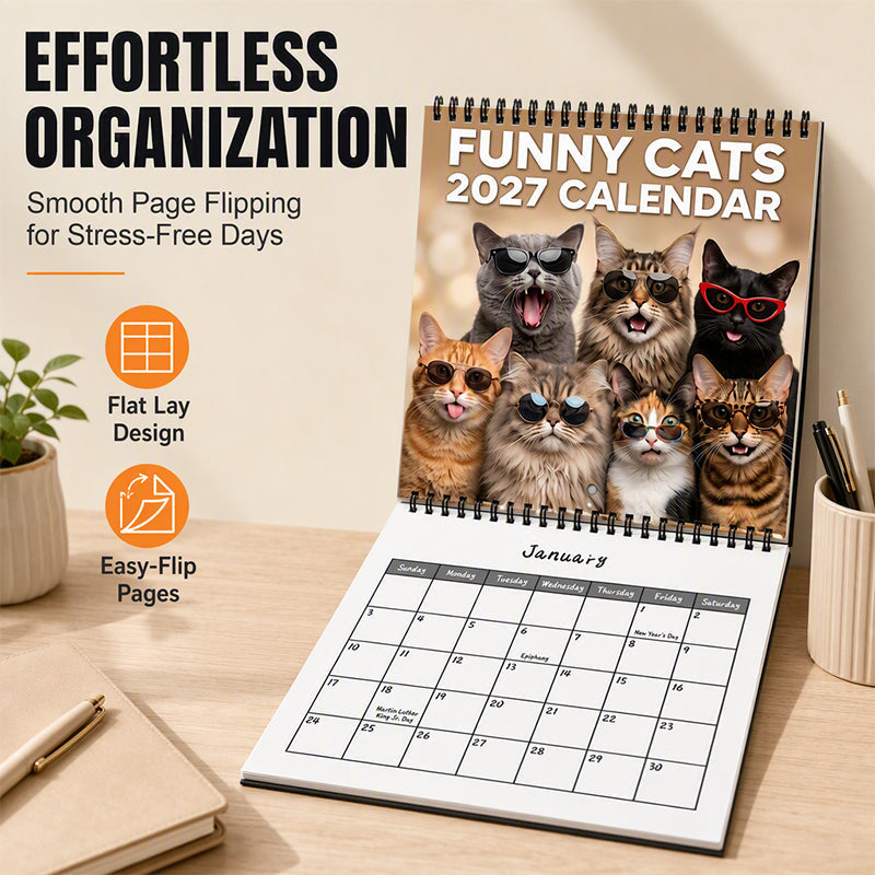 AD 2027 Funny animals Wall Calendar【Buy More Save More】