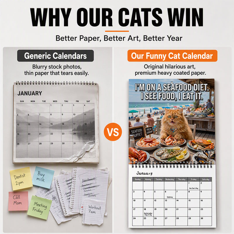 AD 2027 Funny animals Wall Calendar【Buy More Save More】