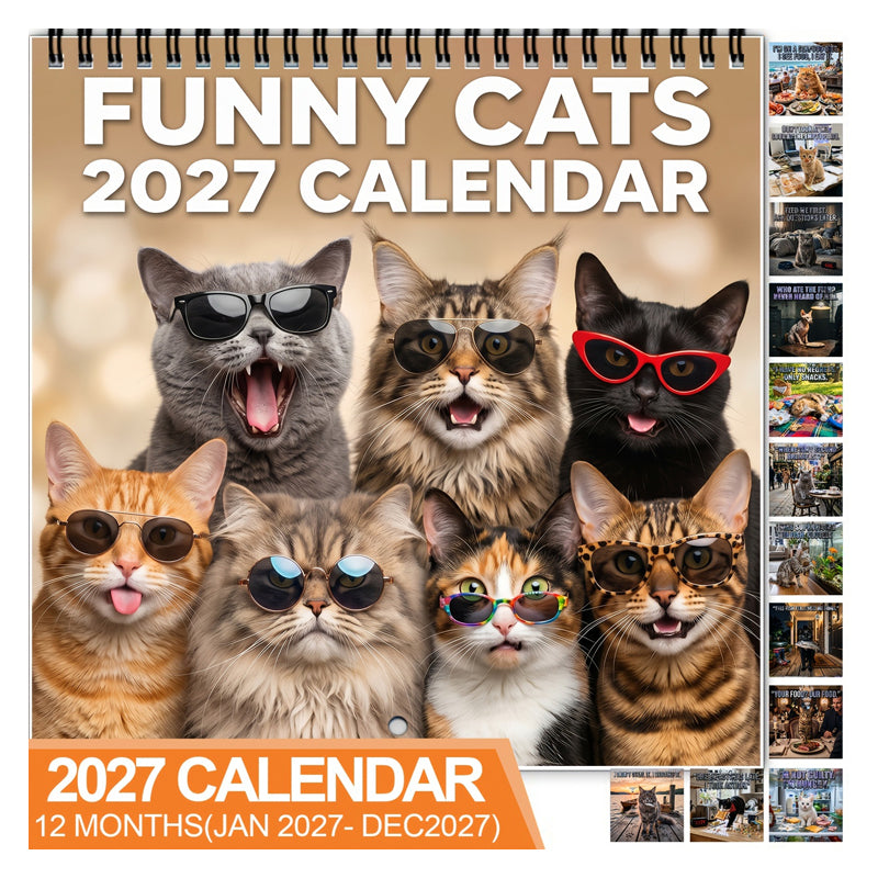 AD 2027 Funny animals Wall Calendar【Buy More Save More】