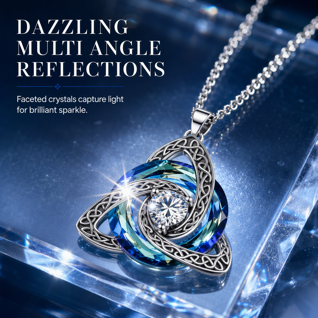 ⏰Women's Celtic Knot Birthstone Pendant Necklace🌀📿