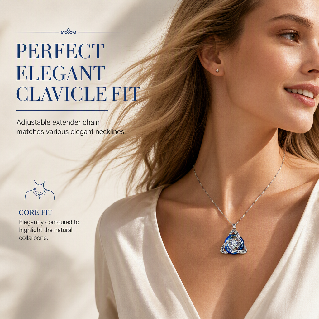 ⏰Women's Celtic Knot Birthstone Pendant Necklace🌀📿