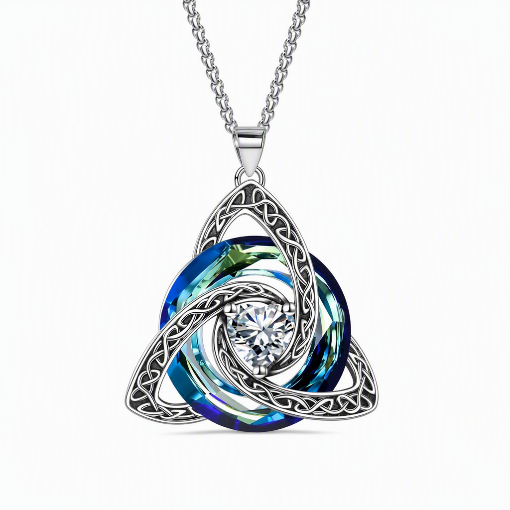 ⏰Women's Celtic Knot Birthstone Pendant Necklace🌀📿
