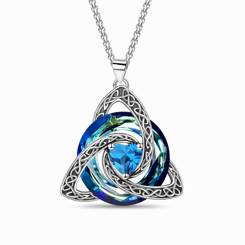 ⏰Women's Celtic Knot Birthstone Pendant Necklace🌀📿