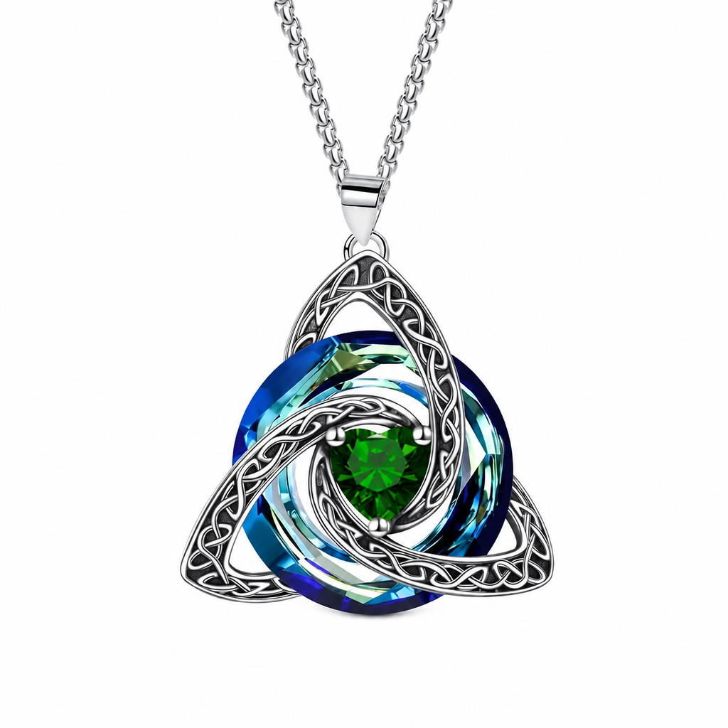 ⏰Women's Celtic Knot Birthstone Pendant Necklace🌀📿