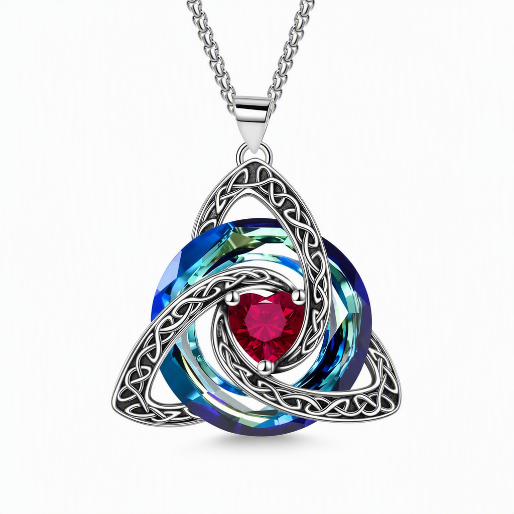⏰Women's Celtic Knot Birthstone Pendant Necklace🌀📿