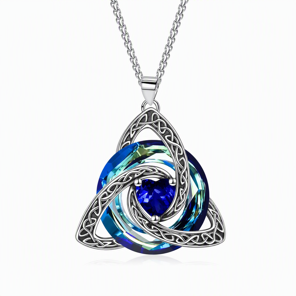 ⏰Women's Celtic Knot Birthstone Pendant Necklace🌀📿