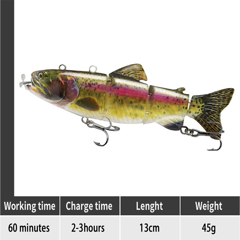 Multi-Jointed Electronic Fishing Lure with LED Light