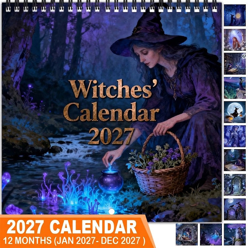 🔮 Mystical Witches Calendar 2027 | Gothic Wall Art