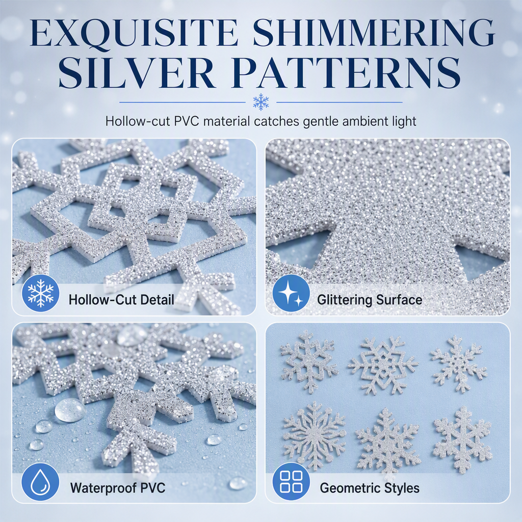 Glowing Snowflake Night Light Wall Stickers