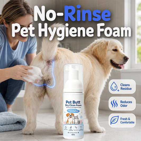 【Buy 1 Get 1 Free】No-Rinse Pet Butt Dry Clean Foam for Dogs & Cats