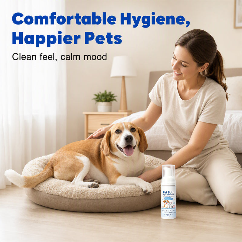 【Buy 1 Get 1 Free】No-Rinse Pet Butt Dry Clean Foam for Dogs & Cats