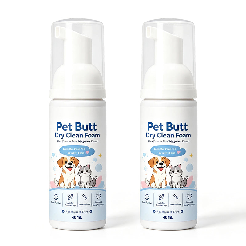 【Buy 1 Get 1 Free】No-Rinse Pet Butt Dry Clean Foam for Dogs & Cats