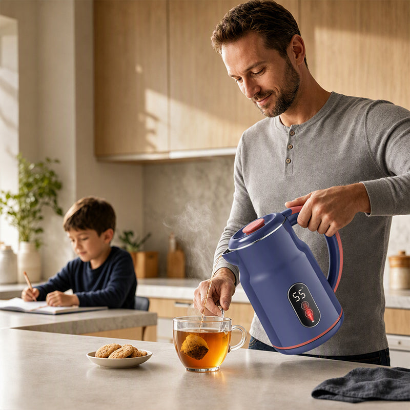 🎁2026 New Arrivals 50% OFF💥☕ Smart Electric Kettle: 3L, 1500W Fast Boil, 55°C Keep Warm, Temp Display, Cool-Touch