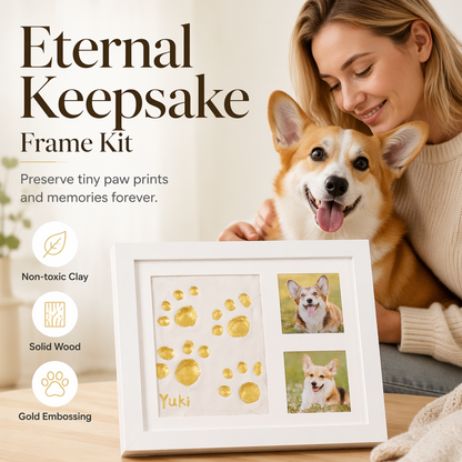 🐾 52% OFF! ✨ Baby & Pet Footprint Keepsake Frame Kit – Triple-Window Wooden Frame, Non-Toxic Soft Clay & Modern Minimalist Design – Capture Lifelong Memories in One Frame 👶