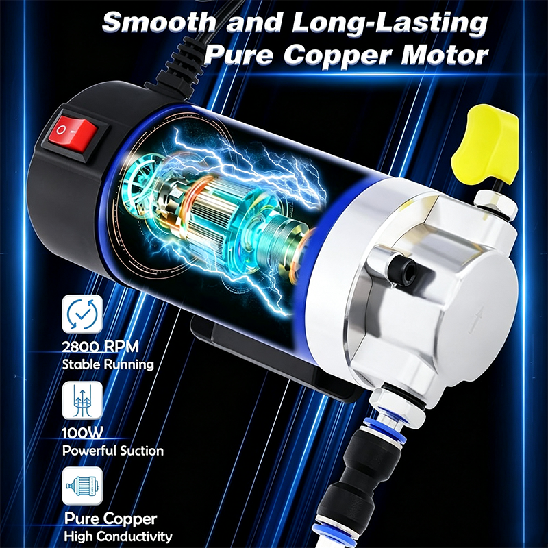 🥳2026 BESTSELLER🥾 Engine Oil Transfer Pump – Pure Copper Motor, Aluminum Alloy Pump Head – Coiled Spring Cable, Copper-Plated Clamps – 12V/24V – Portable! 🛡️💨