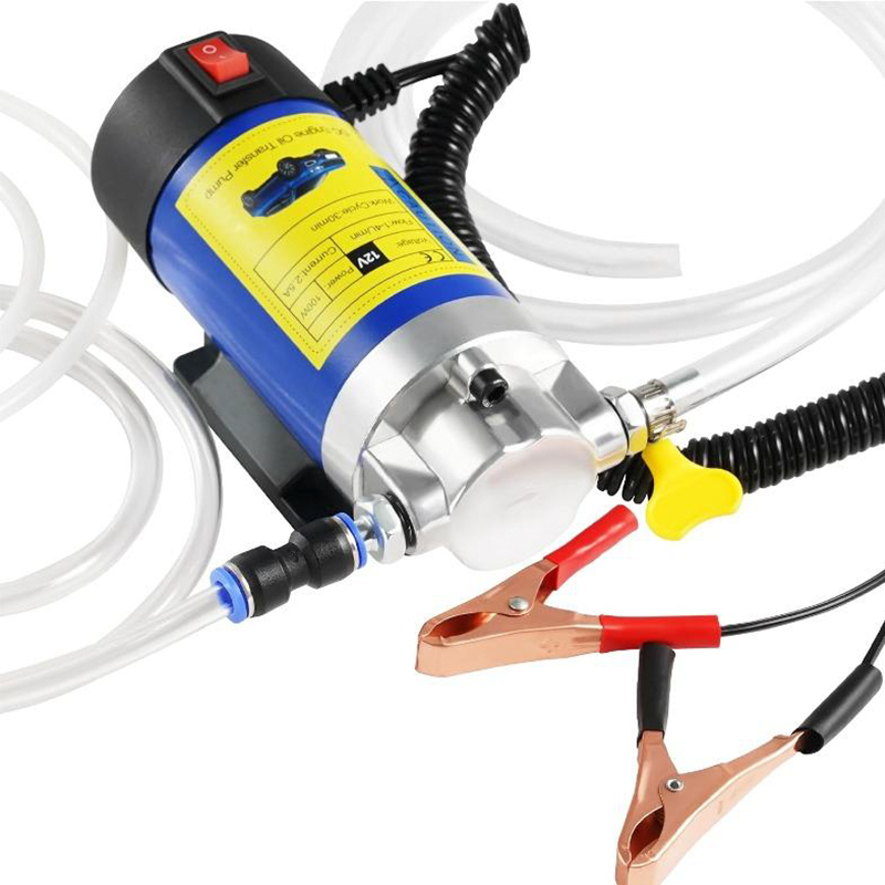 🥳2026 BESTSELLER🥾 Engine Oil Transfer Pump – Pure Copper Motor, Aluminum Alloy Pump Head – Coiled Spring Cable, Copper-Plated Clamps – 12V/24V – Portable! 🛡️💨