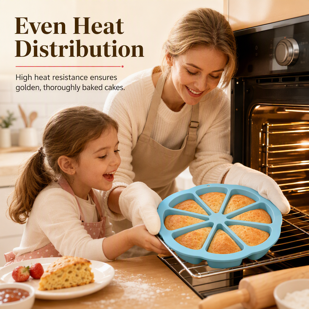 8 Cavity Triangle Silicone Cake Mold