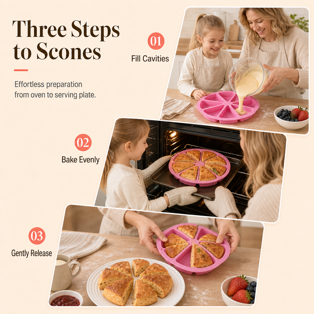 8 Cavity Triangle Silicone Cake Mold