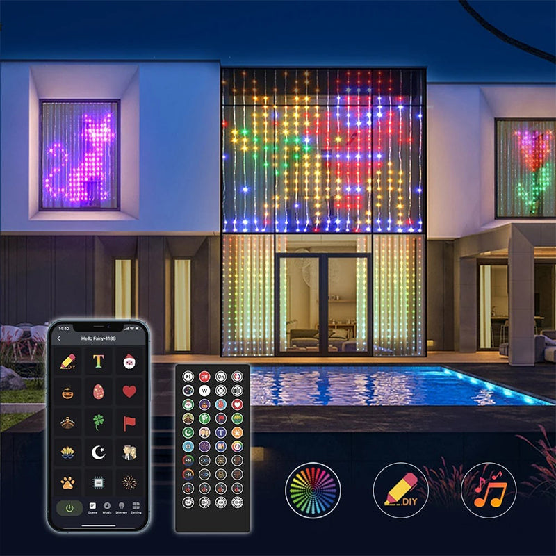 🚚FREE SHIPPING!!+LAST DAY SALE 50% OFF!!💥Waterproof LED Curtain String Lights