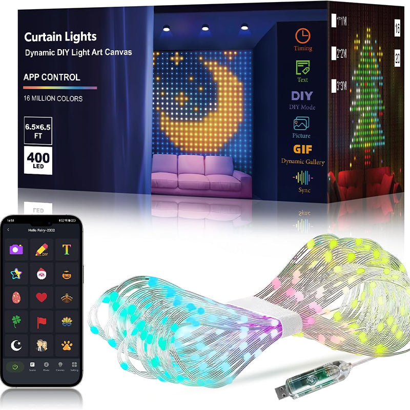 🚚FREE SHIPPING!!+LAST DAY SALE 50% OFF!!💥Waterproof LED Curtain String Lights