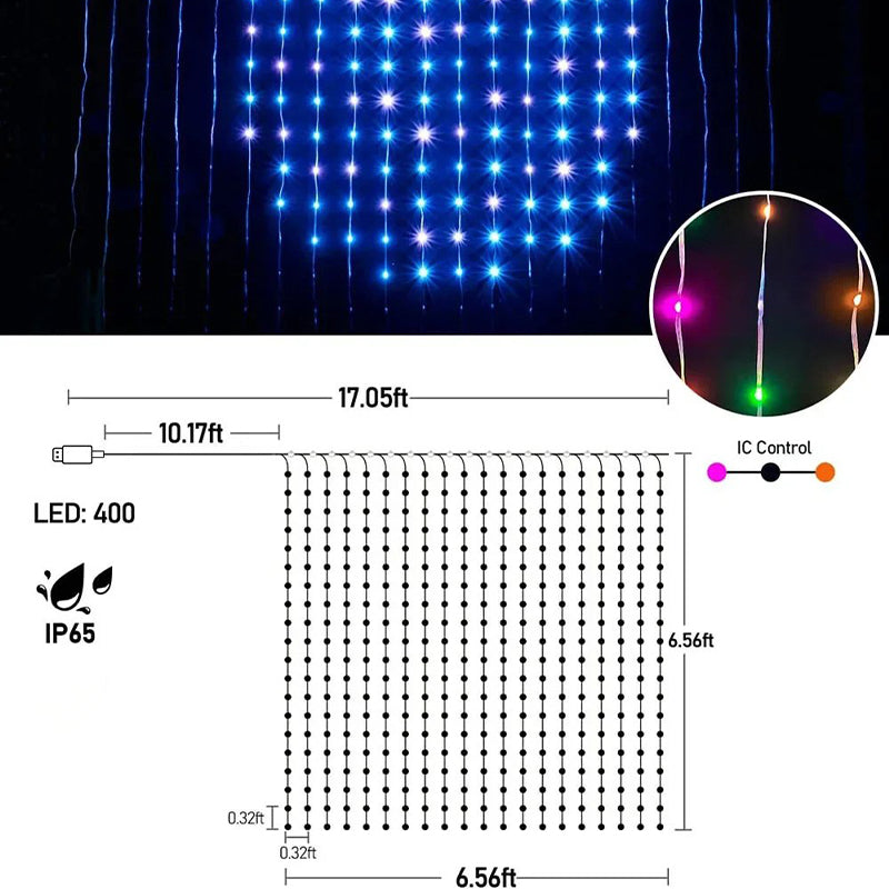🚚FREE SHIPPING!!+LAST DAY SALE 50% OFF!!💥Waterproof LED Curtain String Lights